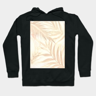 natural cream palm leaves tropical poster print miami sun Hoodie